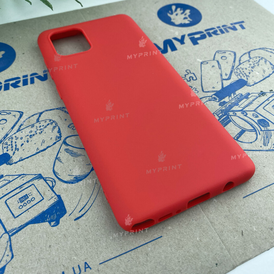 Чохол силіконовий для Samsung Note 10 Lite червоний (6632) - фото 2 - Чохли для УФ друку