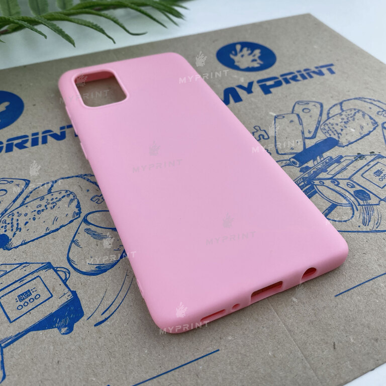 Чохол силіконовий для Samsung A71 рожевий (6620) 