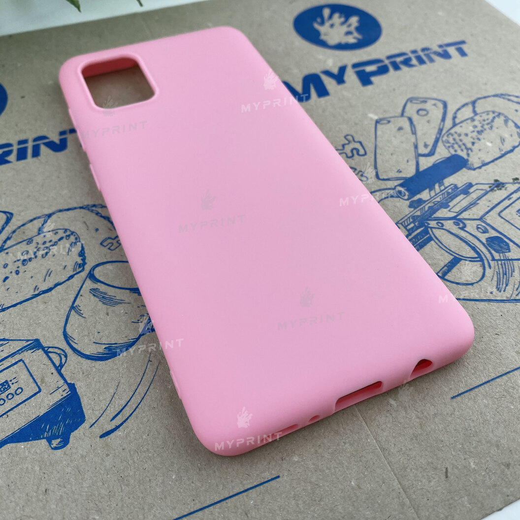 Чохол силіконовий для Samsung A31 рожевий (6615) - фото 2 - Чохли для УФ друку
