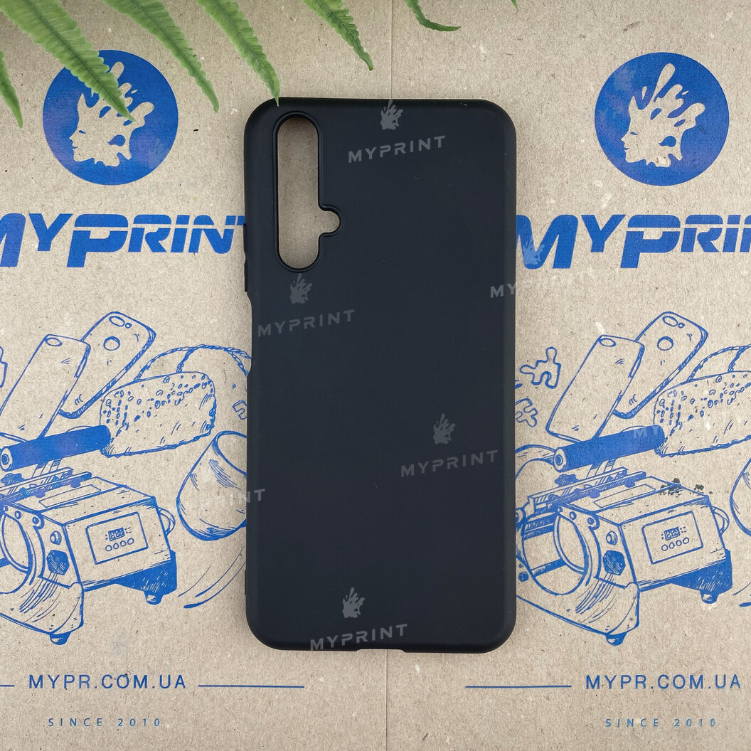 Чохол силіконовий для Huawei Nova 5T чорний (6559) - фото 1 Чохол силіконовий для Huawei Nova 5T чорний (6559) - фото 1 - Чохли для УФ друку