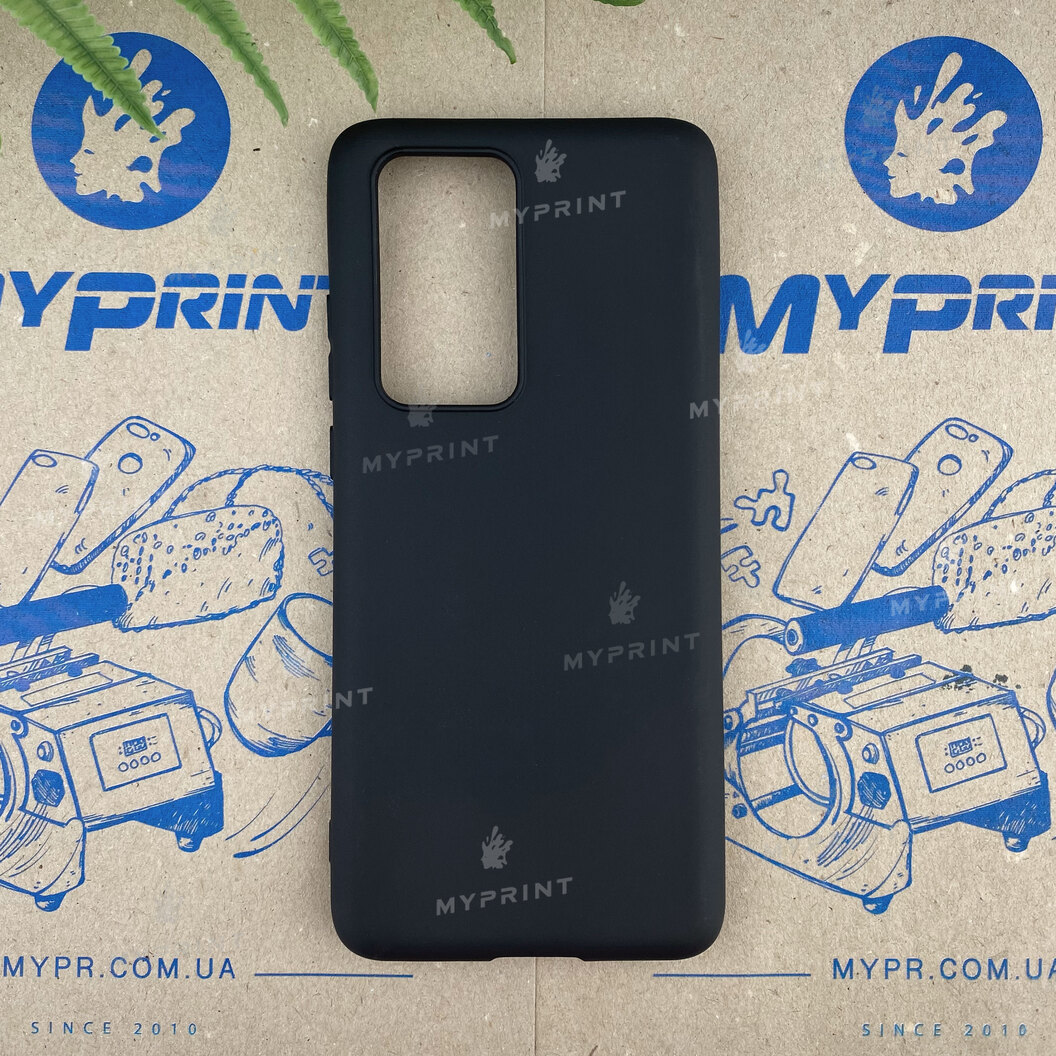 Чохол силіконовий для Huawei P40 Pro чорний (6576) - фото 1 Чохол силіконовий для Huawei P40 Pro чорний (6576) - фото 1 - Чохли для УФ друку