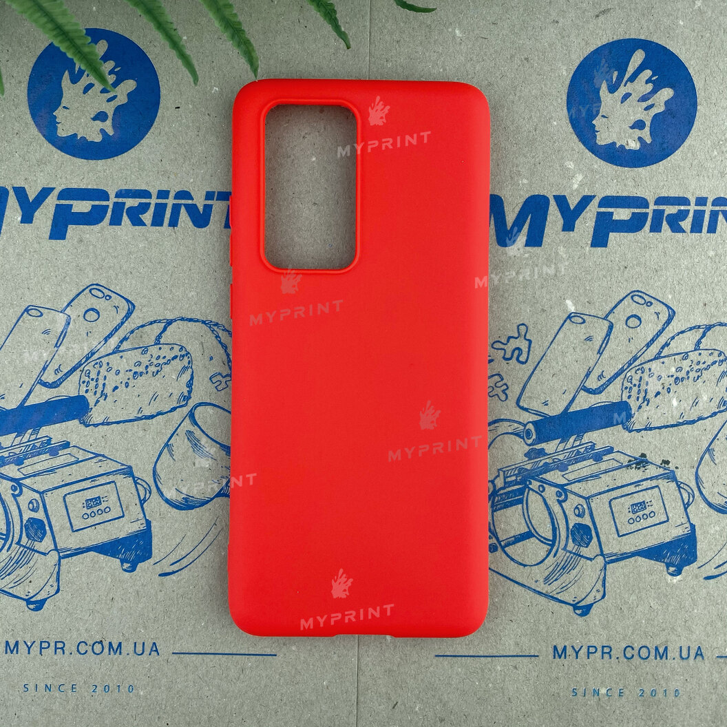 Чохол силіконовий для Huawei P40 Pro червоний (6578) - фото 1 - Чохли для УФ друку
