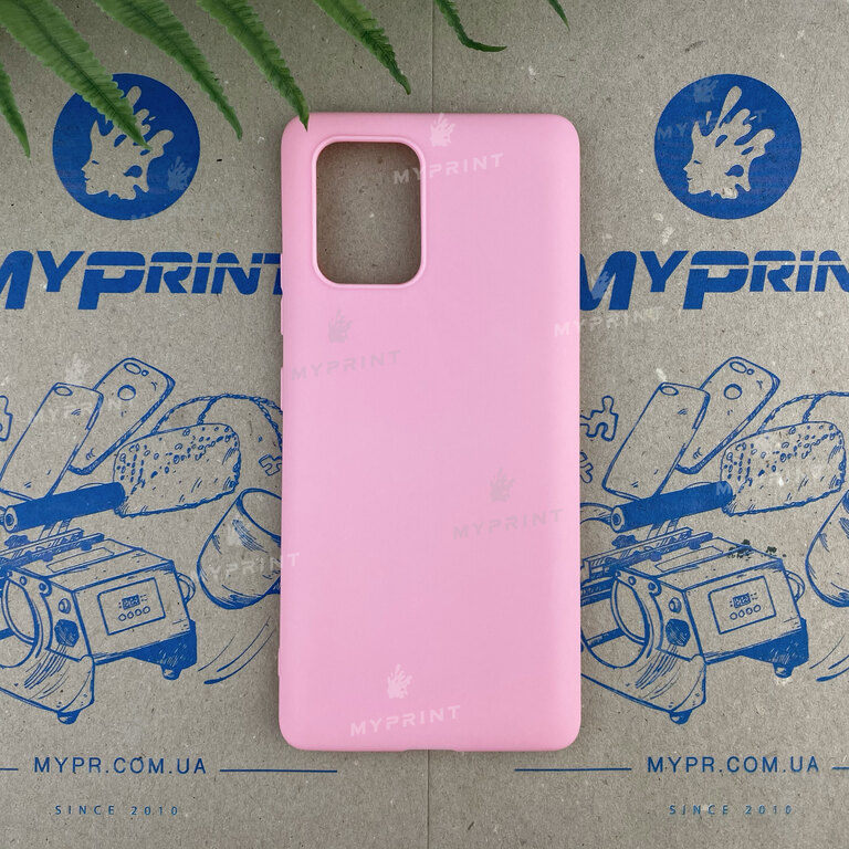 Чохол силіконовий для Samsung S10 Lite рожевий (6635) 