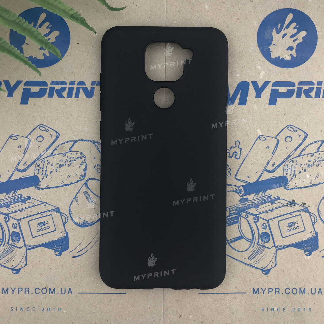 Silicone cover for Xiaomi Redmi Note 9 / Redmi 10X black (6467) - фото 1 Silicone cover for Xiaomi Redmi Note 9 / Redmi 10X black (6467) - фото 1 - Covers for UV printing