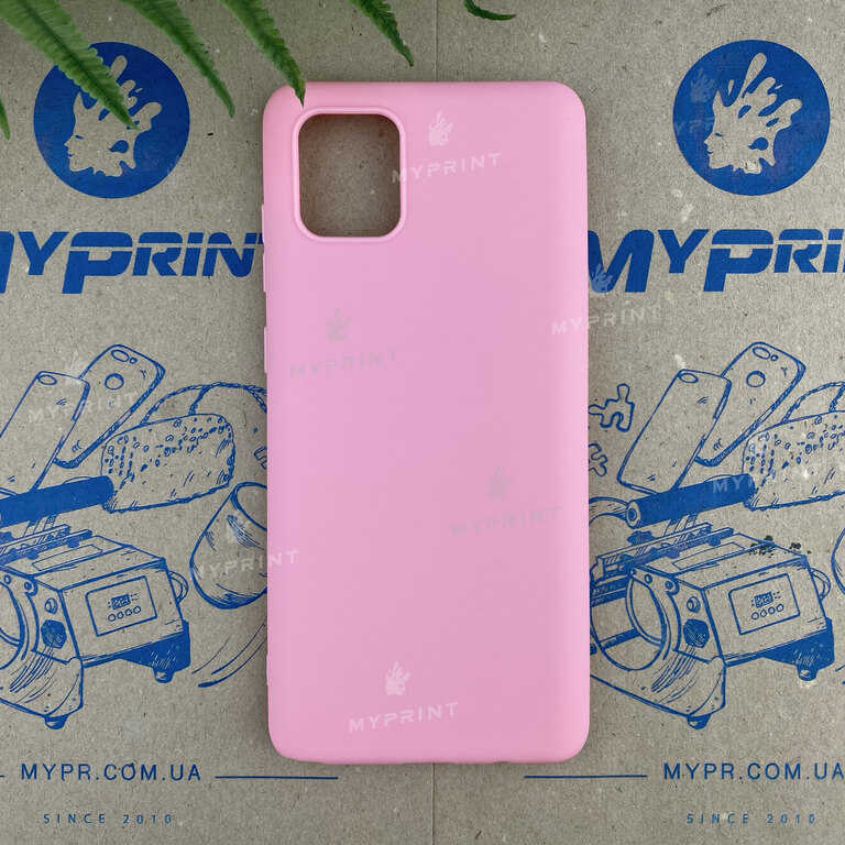 Чохол силіконовий для Samsung Note 10 Lite рожевий (6631) 