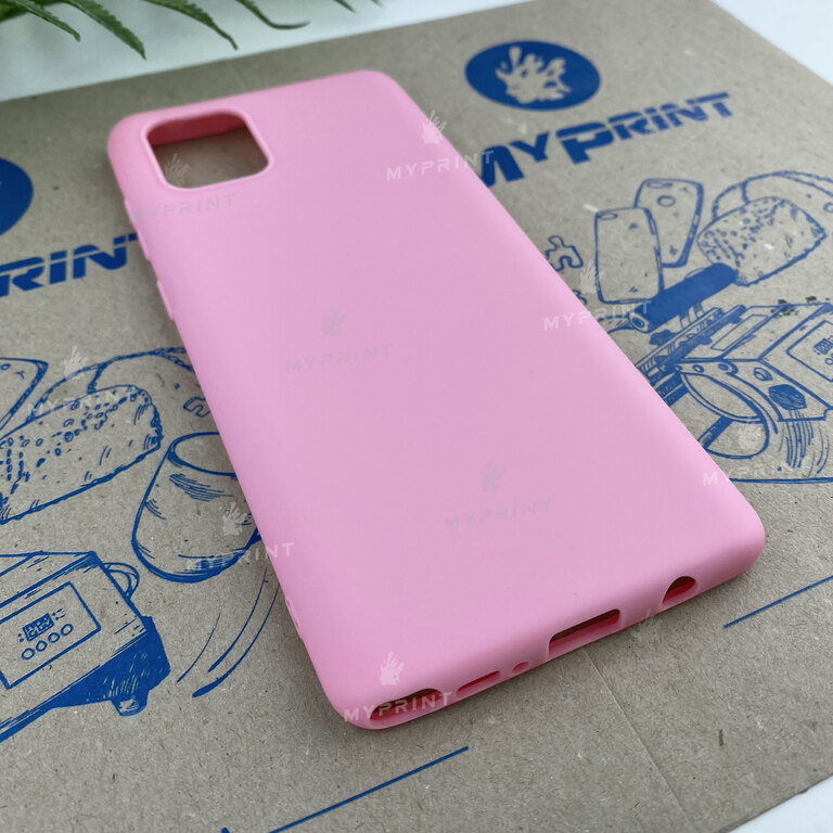 Чохол силіконовий для Samsung Note 10 Lite рожевий (6631) 