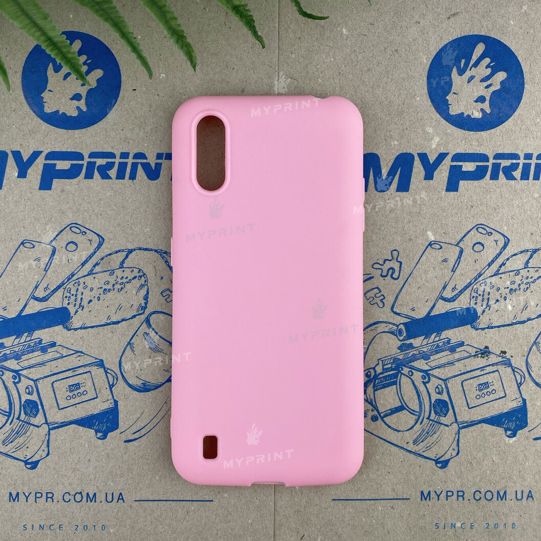 Чохол силіконовий для Samsung A01 / M01 рожевий (6688) - фото 1 - Чохли для УФ друку