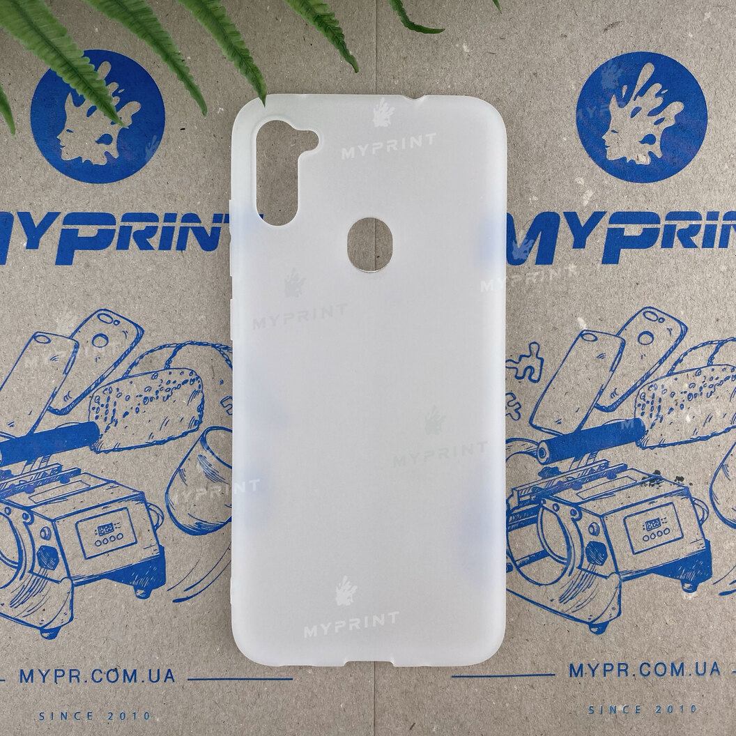 Silicone case for Samsung A11 / M11 white (6582) - фото 1 Silicone case for Samsung A11 / M11 white (6582) - фото 1 - Covers for UV printing