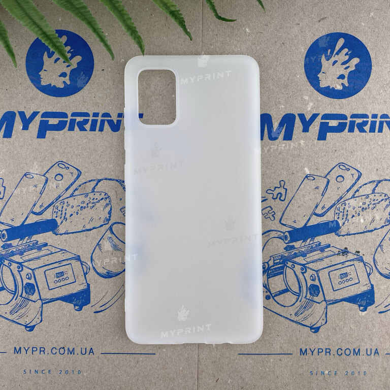Чохол силіконовий для Samsung A51 білий (6619) 