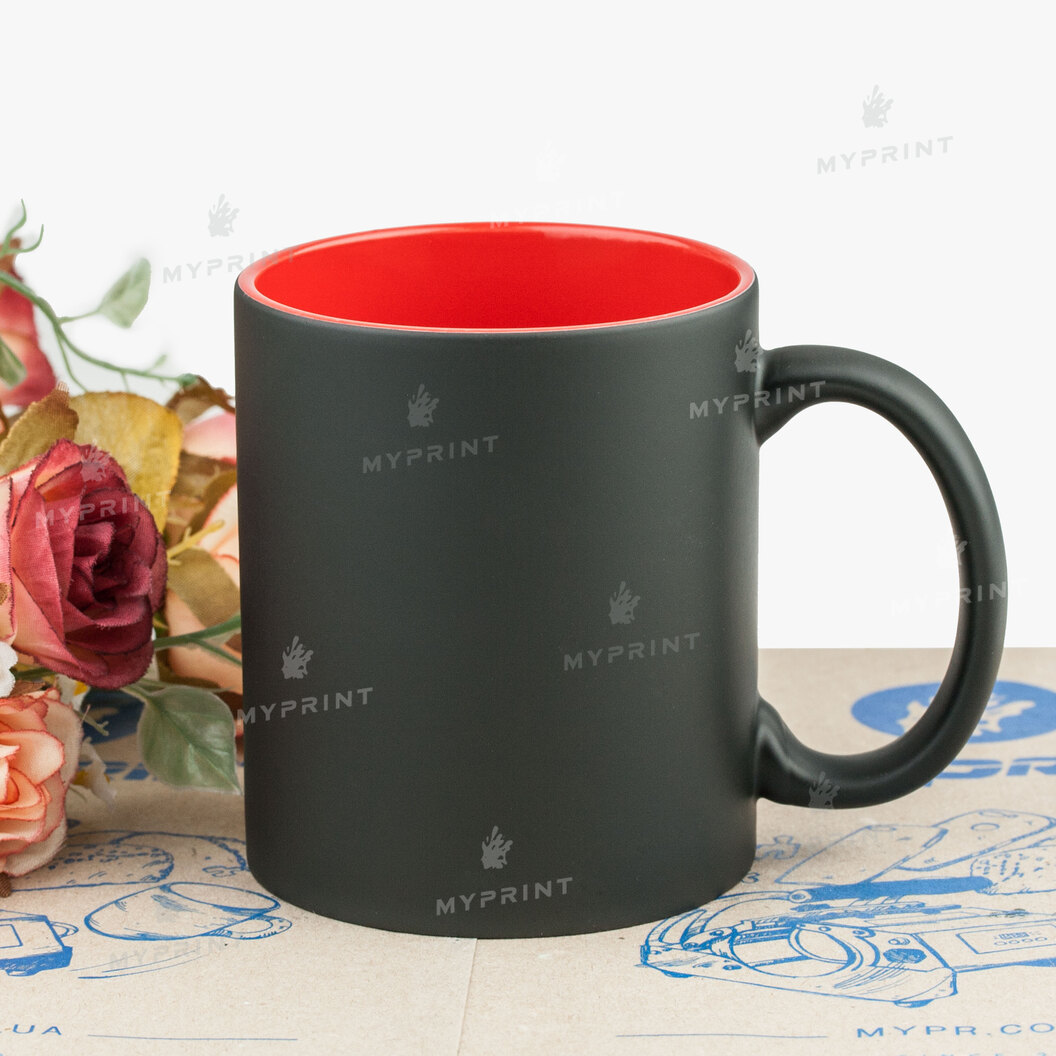 Sublimation cup chameleon matte inside red 11 Oz (330 ml) (6839) - фото 3 Sublimation cup chameleon matte inside red 11 Oz (330 ml) (6839) - фото 3 - Blanks for sublimation