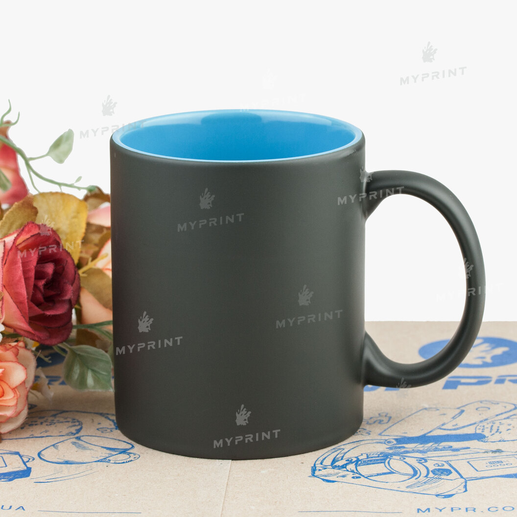 Кружка для сублимации хамелеон матовая внутри голубая 11 Oz (330 мл) (6841) - фото 3 Кружка для сублимации хамелеон матовая внутри голубая 11 Oz (330 мл) (6841) - фото 3 - Заготовки для сублимации
