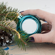 Ялинкова іграшка для сублімації у формі кулі блакитна 6 см (6932) - фото 4 Ялинкова іграшка для сублімації у формі кулі блакитна 6 см (6932) - фото 4 - Заготовки для сублімації