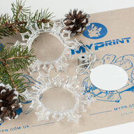 Елочная игрушка для сублимации в форме снежинки акриловая двусторонняя 10,5 см (6933) - фото 6 Елочная игрушка для сублимации в форме снежинки акриловая двусторонняя 10,5 см (6933) - фото 6 - Заготовки для сублимации