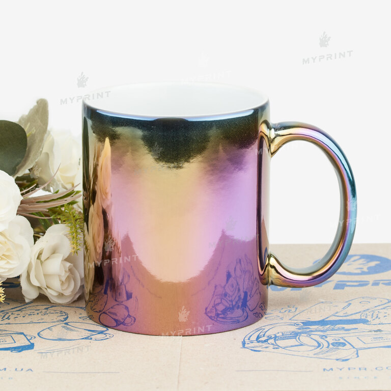 Кружка для сублимации металлик разноцветная 11 Oz (330 мл) (6857)  Кружка для сублимации металлик разноцветная 11 Oz (330 мл) (6857)
