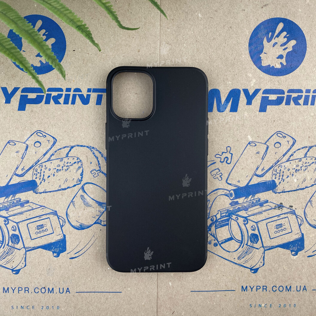 Чохол силіконовий для iPhone 12 Mini чорний (6799) - фото 1 - Чохли для УФ друку