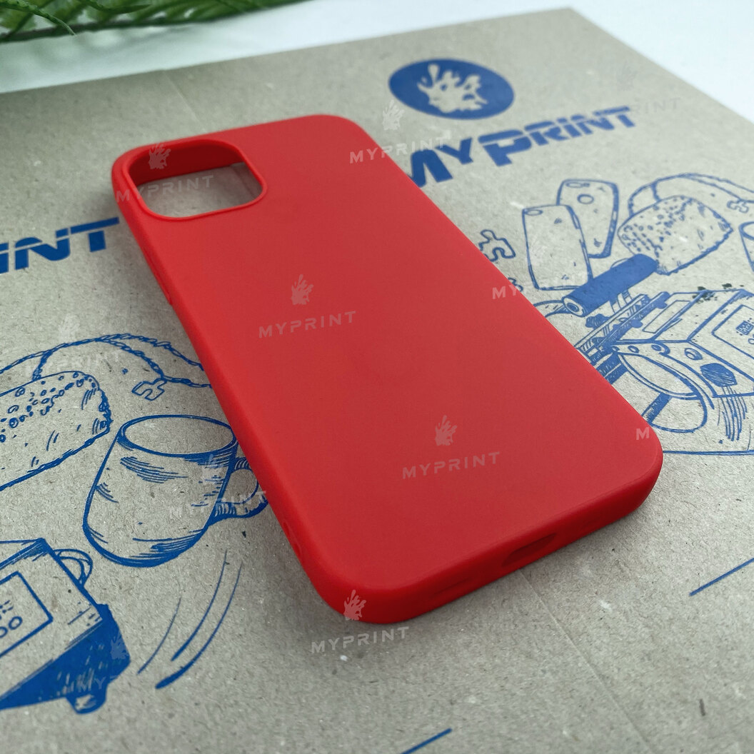 Чохол силіконовий для iPhone 12 Mini червоний (6804) - фото 2 - Чохли для УФ друку