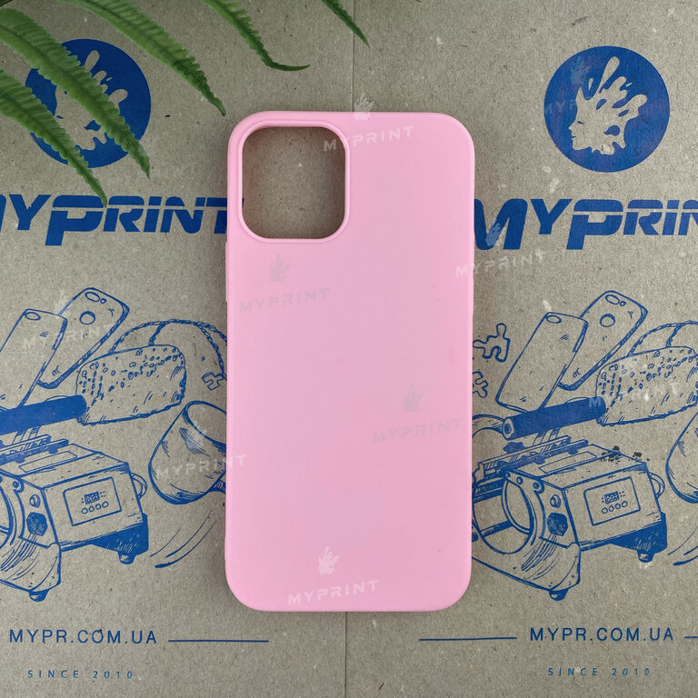Чехол силиконовый для iPhone 12 / 12 Pro розовый (6802)  Чехол силиконовый для iPhone 12 / 12 Pro розовый (6802)