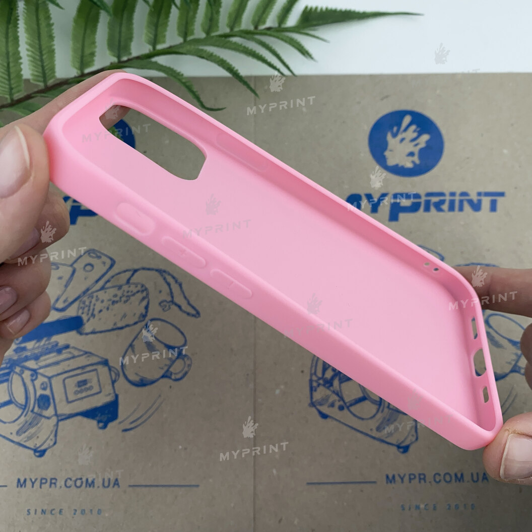 Silicone case for iPhone 12/12 Pro pink (6802) - фото 3 Silicone case for iPhone 12/12 Pro pink (6802) - фото 3 - Covers for UV printing