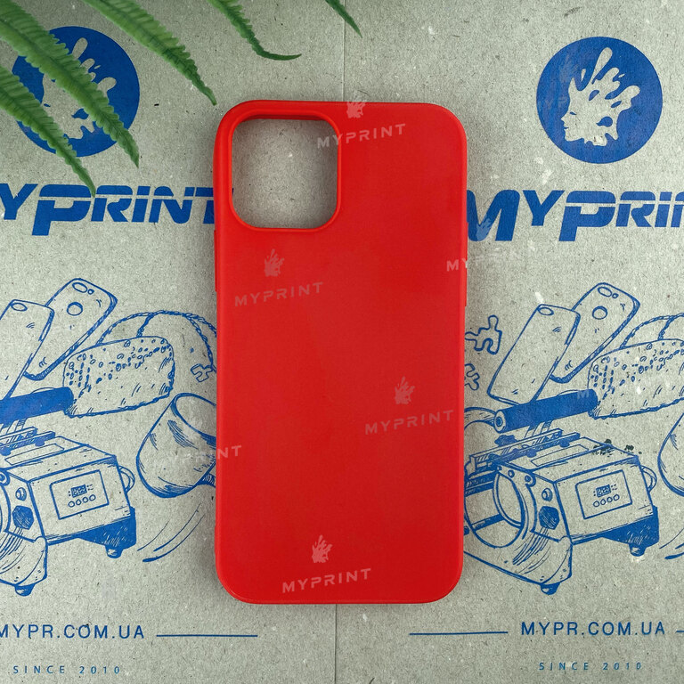 Silicone case for iPhone 12/12 Pro red (6803) 