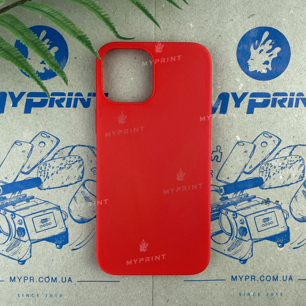 Silicone case for iPhone 12 Pro Max red (6807) - фото 1 Silicone case for iPhone 12 Pro Max red (6807) - фото 1 - Covers for UV printing