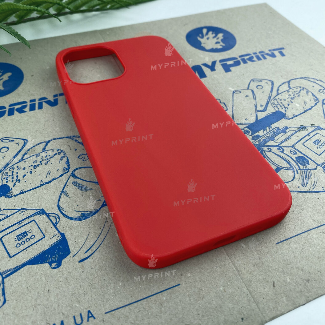 Silicone case for iPhone 12 Pro Max red (6807) - фото 2 Silicone case for iPhone 12 Pro Max red (6807) - фото 2 - Covers for UV printing