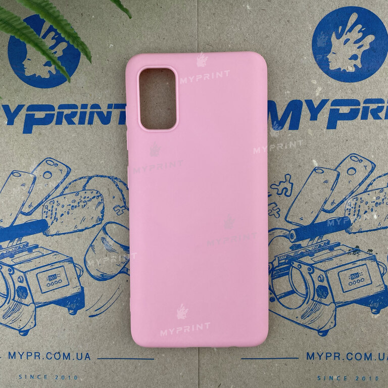 Чохол силіконовий для Samsung A41 рожевий (6618) 