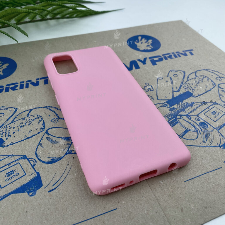 Чохол силіконовий для Samsung A41 рожевий (6618) 
