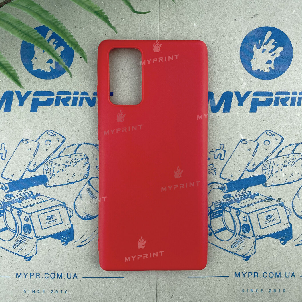 Чохол силіконовий для Samsung Note 20 червоний (6811) - фото 1 Чохол силіконовий для Samsung Note 20 червоний (6811) - фото 1 - Чохли для УФ друку
