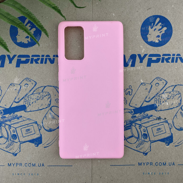 Чохол силіконовий для Samsung Note 20 рожевий (6812) 