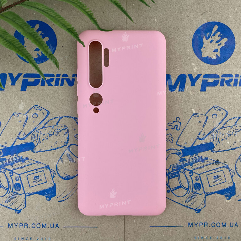 Чохол силіконовий для Xiaomi Mi Note 10 рожевий (6664)  Чохол силіконовий для Xiaomi Mi Note 10 рожевий (6664)