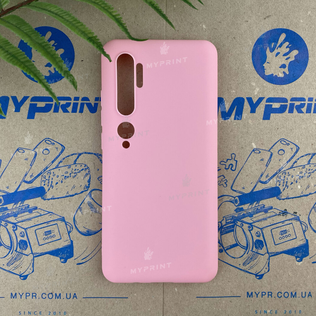 Чохол силіконовий для Xiaomi Mi Note 10 рожевий (6664) - фото 1 Чохол силіконовий для Xiaomi Mi Note 10 рожевий (6664) - фото 1 - Чохли для УФ друку