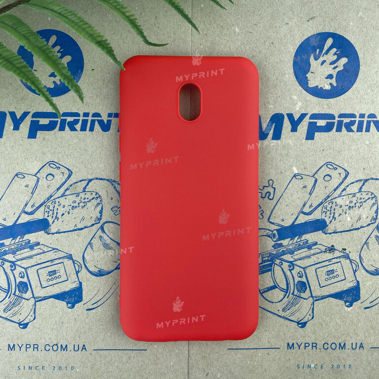Чехол силиконовый для Xiaomi Redmi 8a красный (6679)  Чехол силиконовый для Xiaomi Redmi 8a красный (6679)