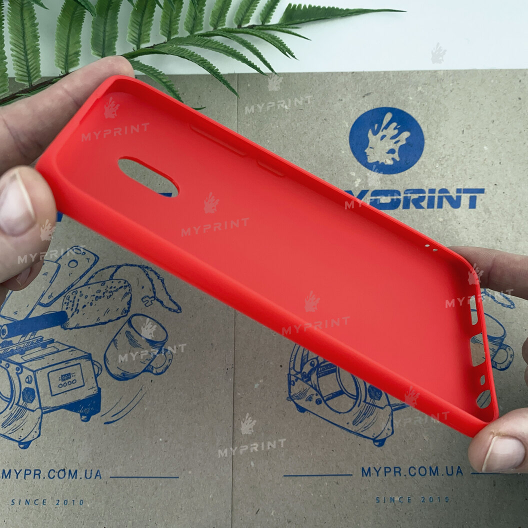 Чохол силіконовий для Xiaomi Redmi 8a червоний (6679) - фото 3 Чохол силіконовий для Xiaomi Redmi 8a червоний (6679) - фото 3 - Чохли для УФ друку