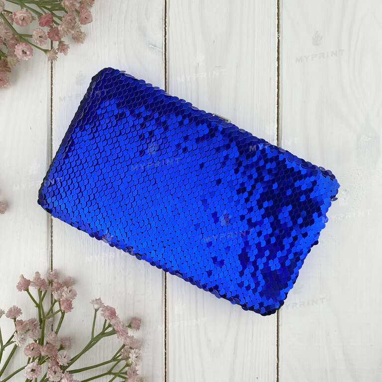 Clutch for sublimation with sequins blue (5330)  Clutch for sublimation with sequins blue (5330)