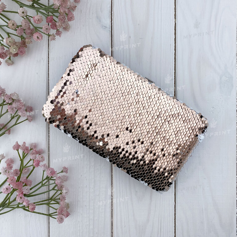 Клатч для сублімації з паєтками шампань (5334) Клатч для сублімації з паєтками шампань (5334)