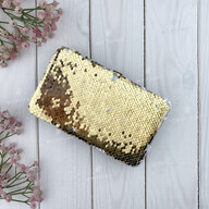 Clutch for sublimation with golden sequins (5335) - фото 2 Clutch for sublimation with golden sequins (5335) - фото 2 - Blanks for sublimation