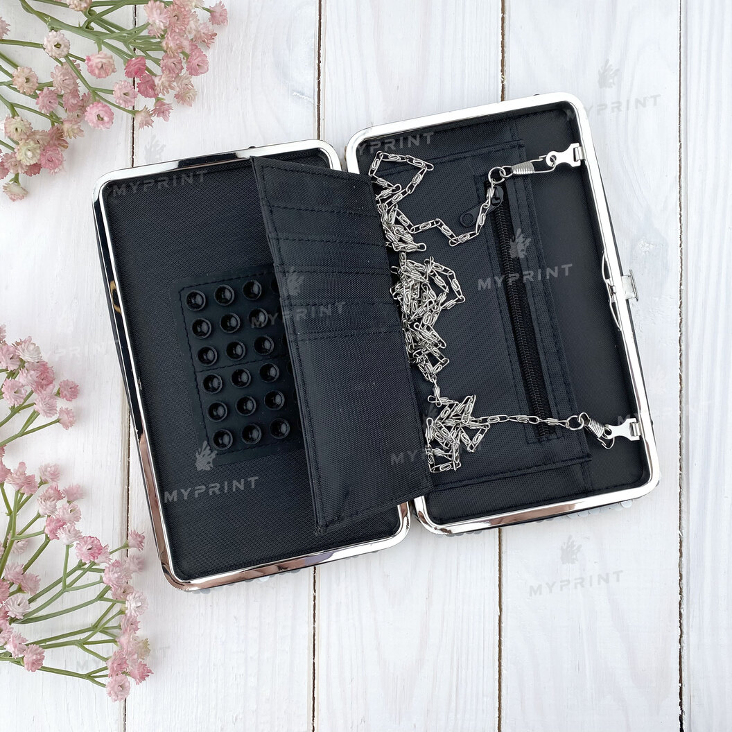 Clutch for sublimation with golden sequins (5335) - фото 5 Clutch for sublimation with golden sequins (5335) - фото 5 - Blanks for sublimation