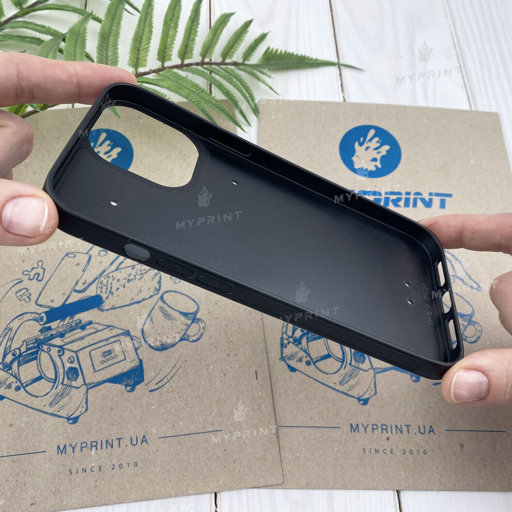Чехол для сублимации 2D силиконовый (TPU) для iPhone 12 Pro Max (6.7) черный (6718) - фото 3 Чехол для сублимации 2D силиконовый (TPU) для iPhone 12 Pro Max (6.7) черный (6718) - фото 3 - Заготовки для сублимации