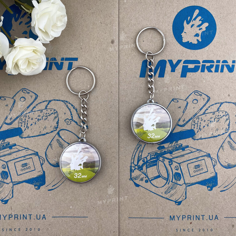 Blank for a 32 mm double-sided collapsible keychain (6998)  Blank for a 32 mm double-sided collapsible keychain (6998)