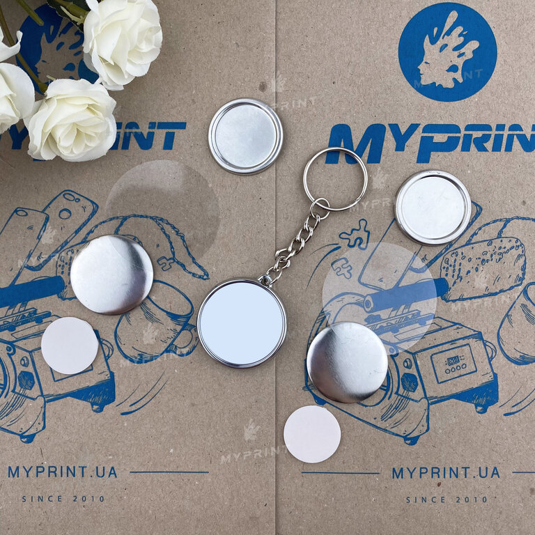 Blank for a 32 mm double-sided collapsible keychain (6998)  Blank for a 32 mm double-sided collapsible keychain (6998)