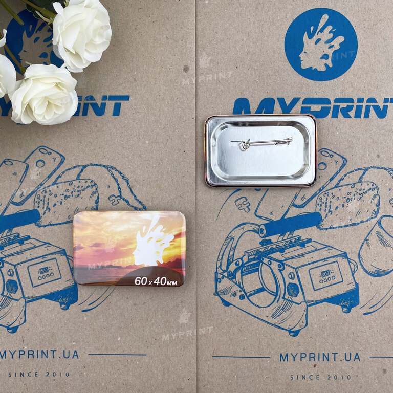 Заготовка для закатного значка 60*40 мм (6985)  Заготовка для закатного значка 60*40 мм (6985)