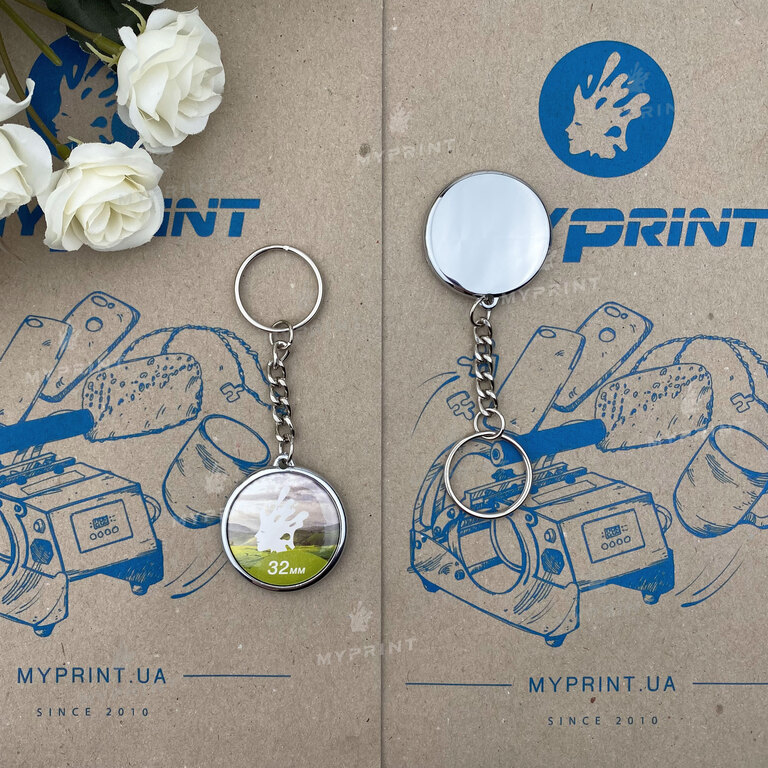 Заготовка для закатного брелока одностороннього 32 мм (6997) 
