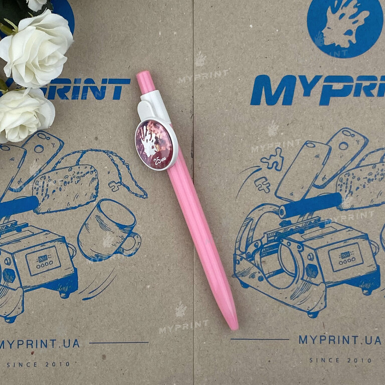 Заготовка для закатної ручки рожева 25 мм (7005)  Заготовка для закатної ручки рожева 25 мм (7005)