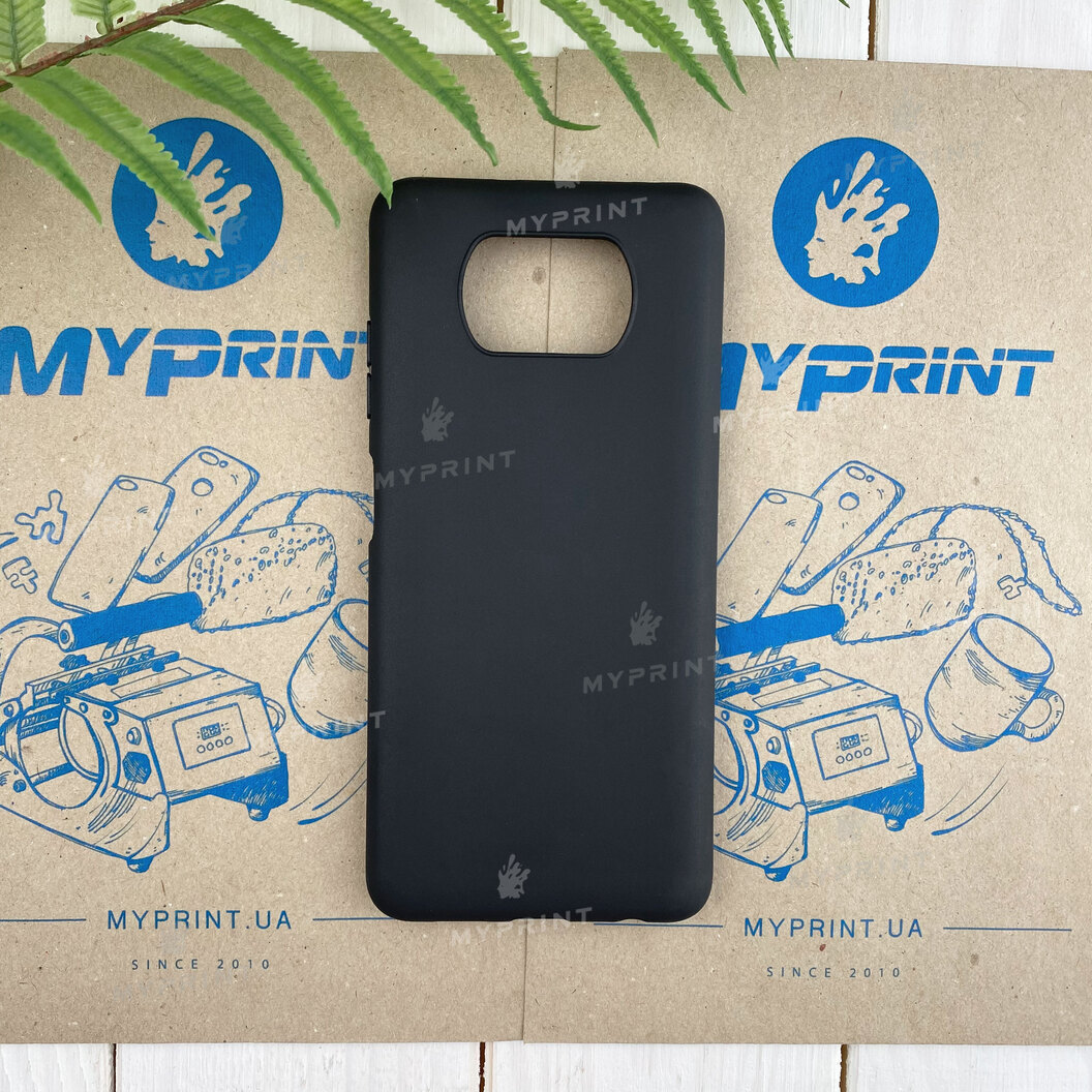 Чохол силіконовий для Xiaomi Poco X3 чорний (7052) - фото 1 Чохол силіконовий для Xiaomi Poco X3 чорний (7052) - фото 1 - Чохли для УФ друку