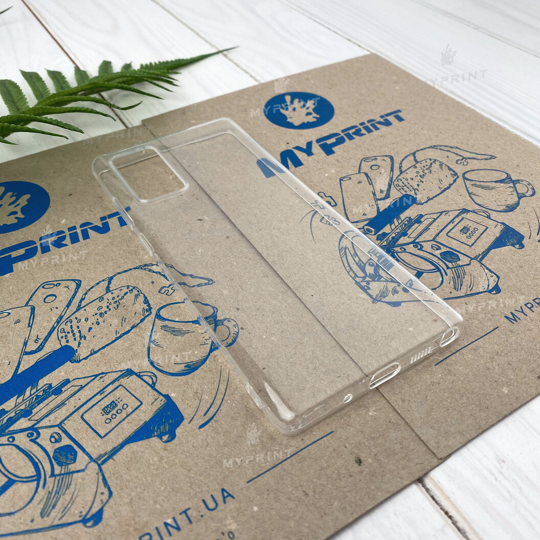 Чохол силіконовий для Samsung Note 20 прозорий (7078) - фото 2 - Чохли для УФ друку