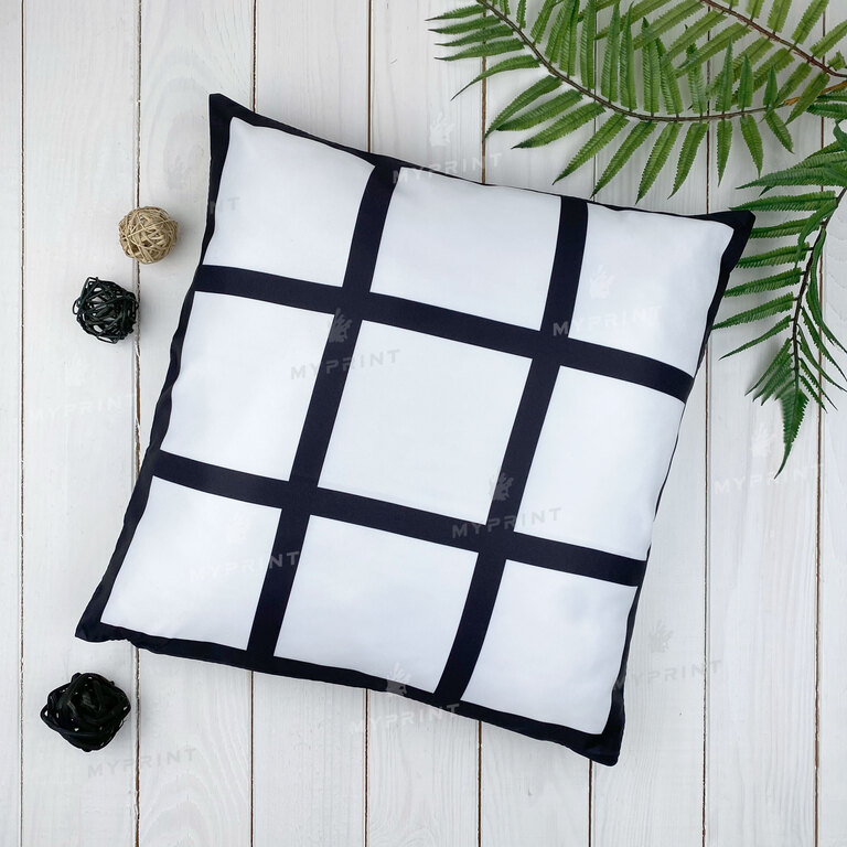 Pillow for sublimation with 9 panels double-sided square 40*40 cm (7155)  Pillow for sublimation with 9 panels double-sided square 40*40 cm (7155)