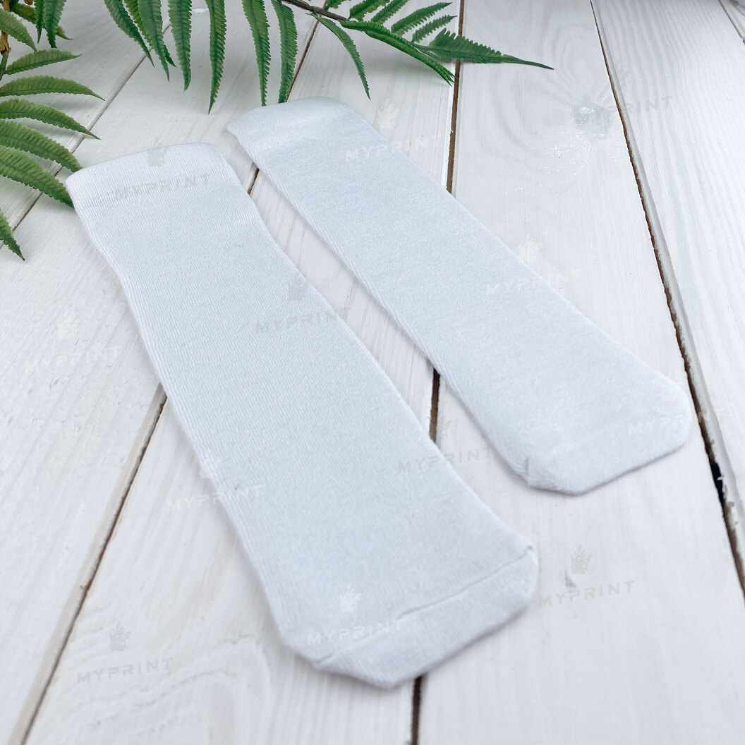 Socks for sublimation white 30 cm (7092) - фото 2 Socks for sublimation white 30 cm (7092) - фото 2 - Blanks for sublimation