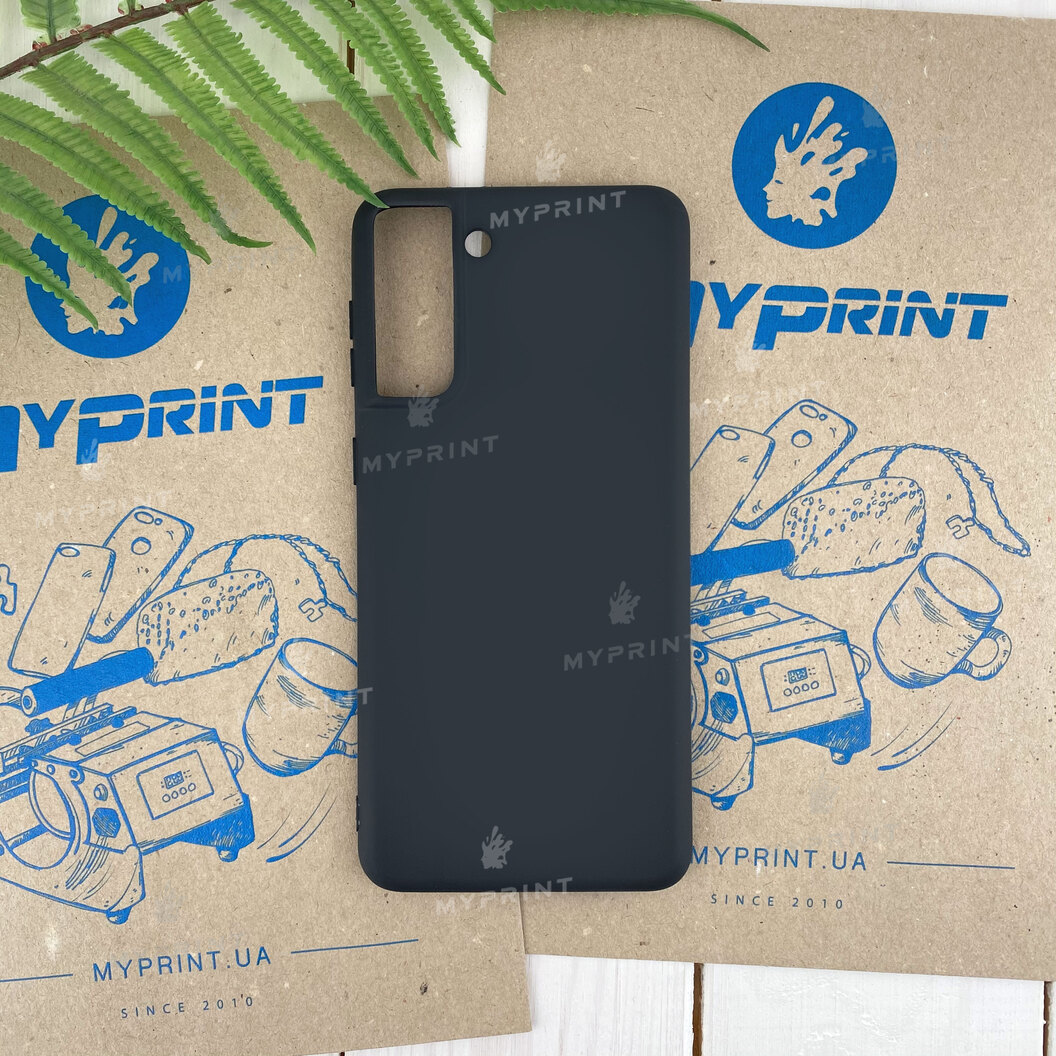 Чохол силіконовий для Samsung S21 Plus чорний (7130) - фото 1 - Чохли для УФ друку