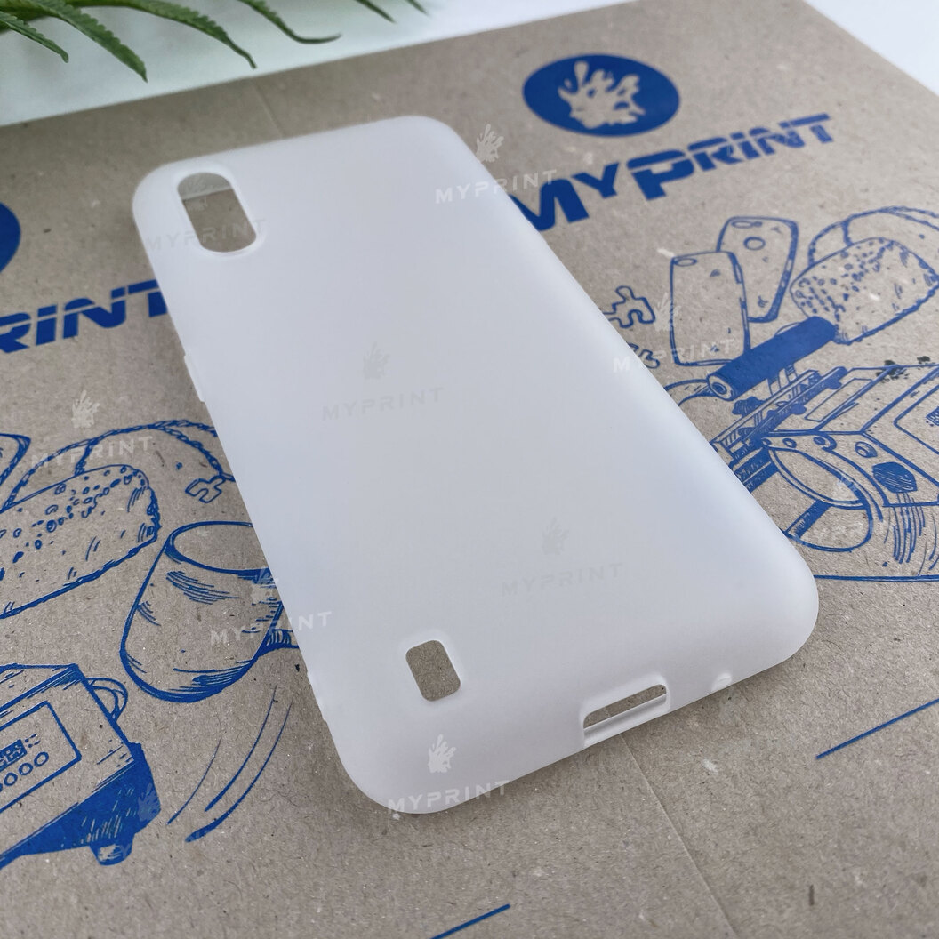 Чохол силіконовий для Samsung A01 / M01 білий (6690) - фото 2 - Чохли для УФ друку