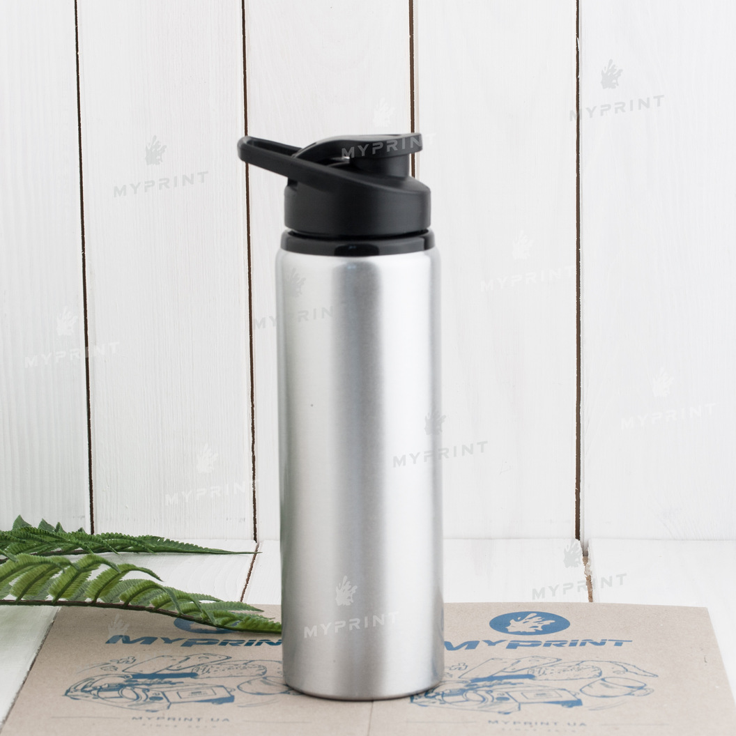 Water bottle for sublimation metallic silver (750 ml) (7055) - фото 3 Water bottle for sublimation metallic silver (750 ml) (7055) - фото 3 - Blanks for sublimation
